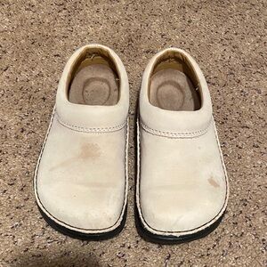 Birkenstock Cream Slip-On Clog Mules